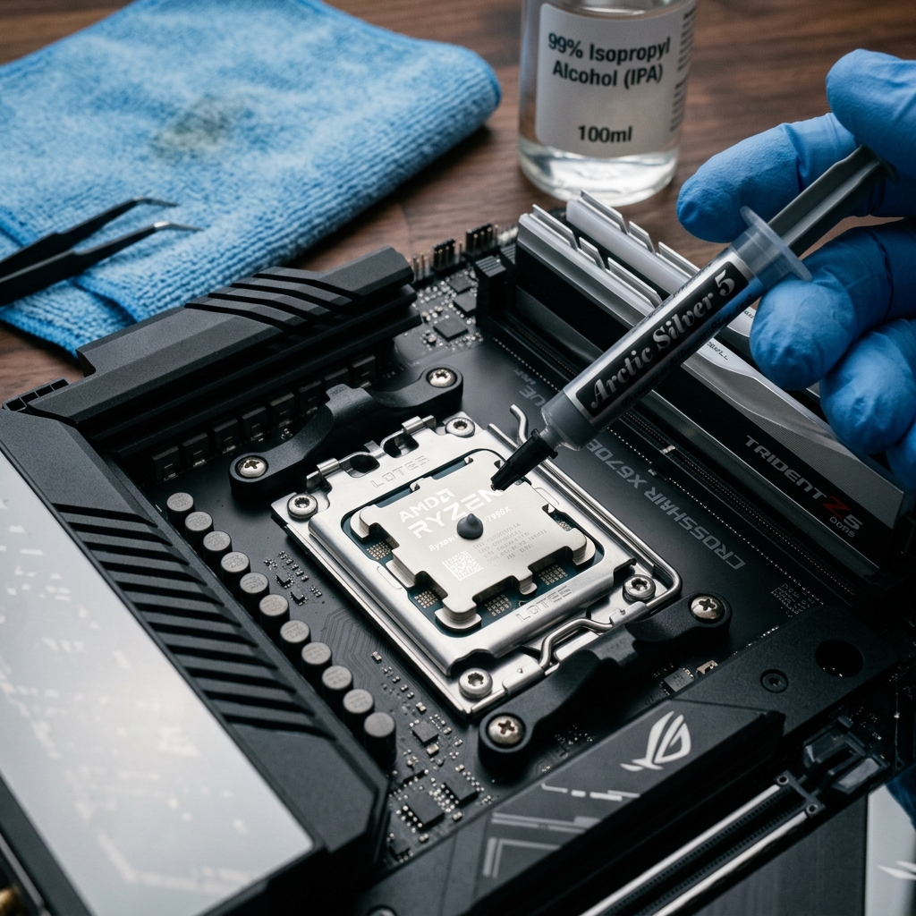Cara ganti thermal paste CPU - aplikasi dot method 2026