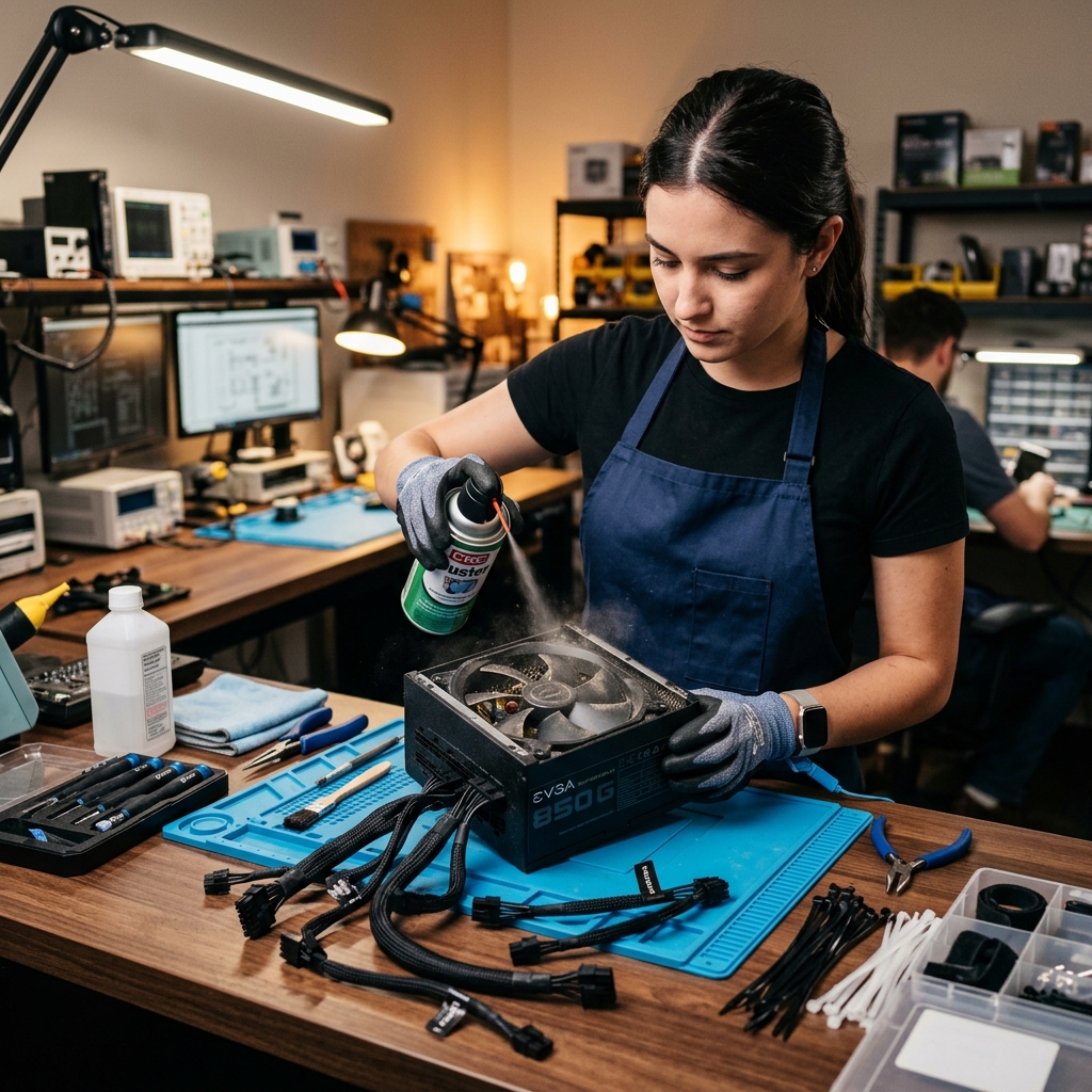 Merawat dan membersihkan power supply unit PSU PC — panduan 2026