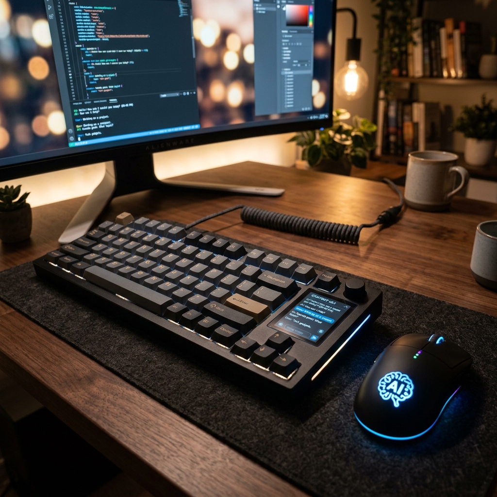 Keyboard Gaming Berbasis AI dengan Layar Sentuh OLED Chatbot Terintegrasi 2026