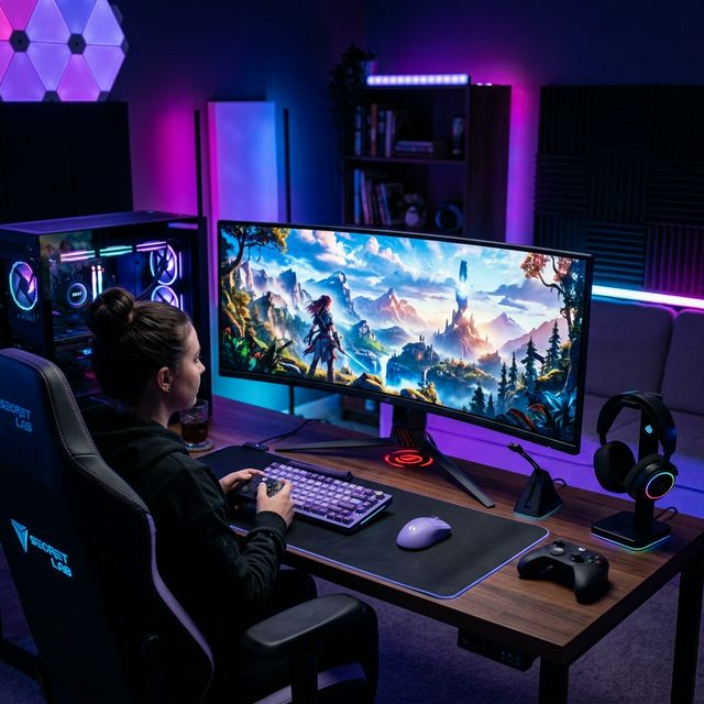 Setup Gaming PC Impian Tahun 2026 dengan Monitor Ultrawide dan RGB
