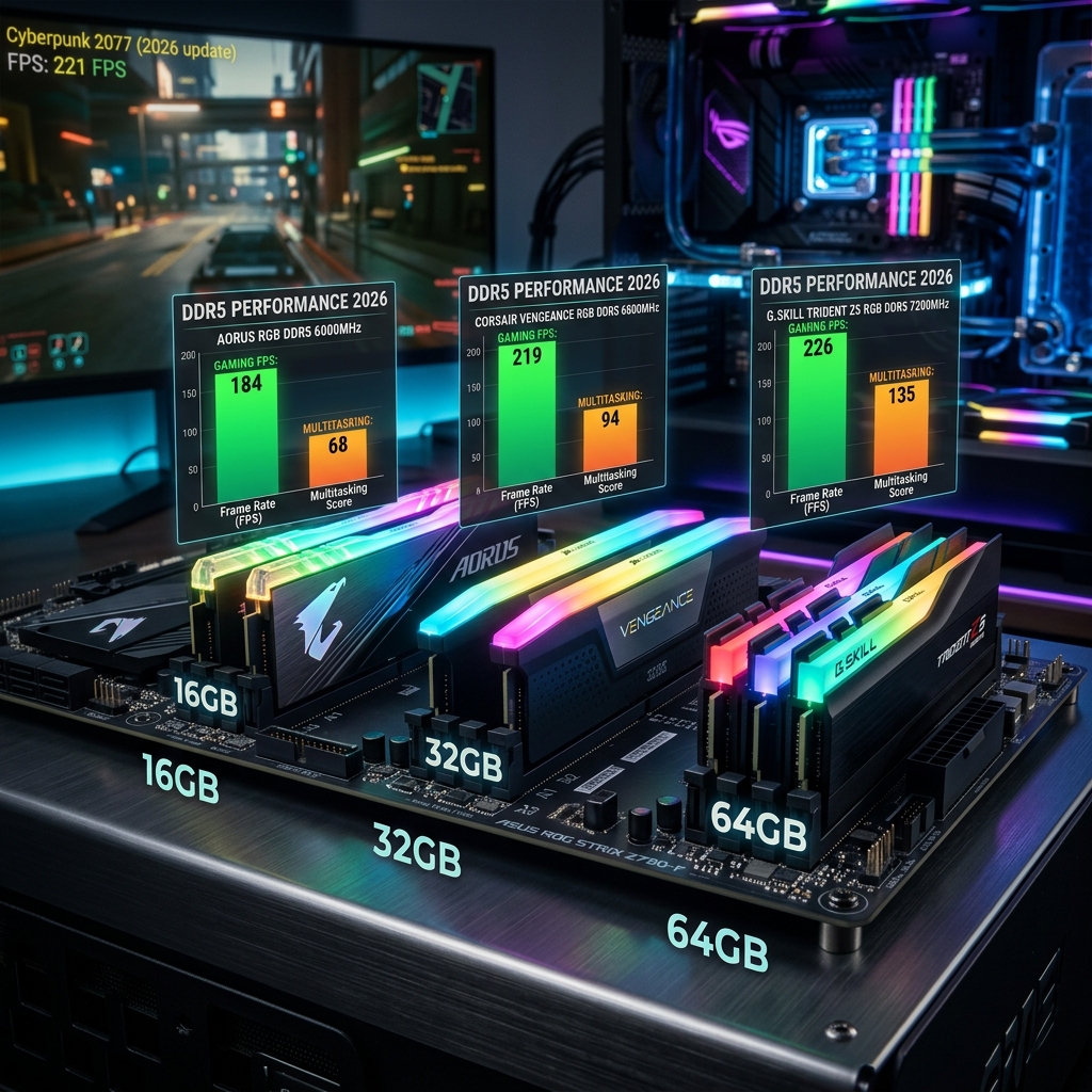 Perbandingan Modul RAM DDR5 Berbagai Kapasitas RGB Tinggi 2026