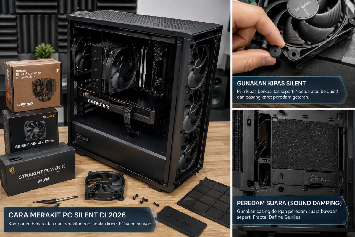Cara Merakit PC Silent (Tanpa Suara Bising) di 2026: Panduan Lengkap
