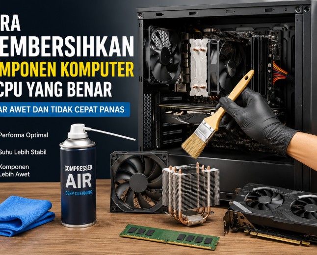 Cara Membersihkan Komponen Komputer dan CPU yang Benar Agar Awet dan Tidak Cepat Panas